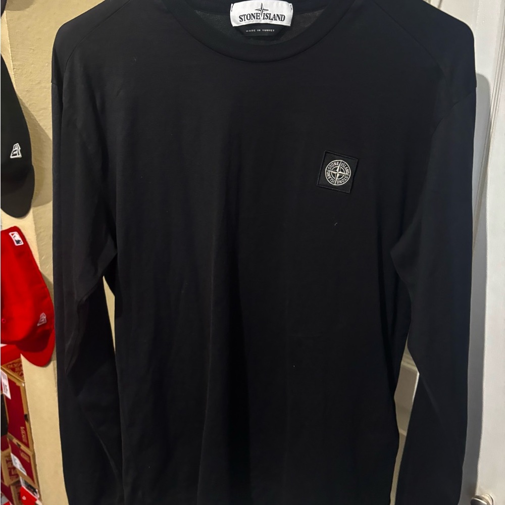Stone Island Classic Black Long Sleeve Tee